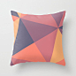 Orange Geometric Shapes Squares Triangle Throw Pillow Cover Pillowcase 40x40 cm / 16"x16"