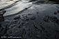 原油溢出在Samet岛的Ao Prao海滩
crude oil spill on Ao Prao Beach at Samet island