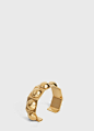 Clous Celine octogonal bangle in brass with vintage gold finish | CELINE