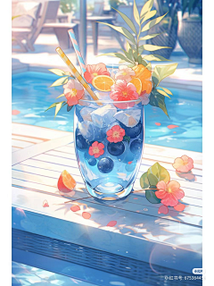 巴拉巴拉~采集到水果/饮料插画/花花草草