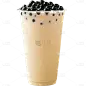 饮品系列写实大杯珍珠奶茶
