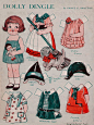Vintage Halloween Dolly Dingle Paper Dolls Nov 1930 by Grace Drayton Printable Sheets Colorful Witch Cat Costume Digital Collage Sheets by mindfulresource, $3.00