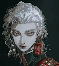 长睫毛妖孽病娇美男【插画分享】_5_青柠i美学_来自小红书网页版
