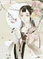 古风  插画  cg   壁纸   同人    古装    美人  手绘   鼠绘   厚涂   唯美   水墨  中国风  橙光  