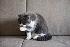 点击来源直接获取大图文件 |Cute British short-haired cat, indoor shooting