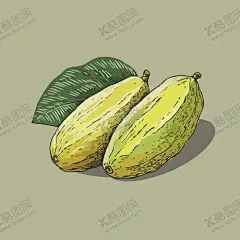 苦瓜蔬菜手绘矢量插画 【酷图网】苦瓜,蔬菜,植物,食物,手绘,插图,矢量,涂鸦,卡通,插画,简笔画,儿童插画,logo,图标,图形,元素,图样,形状