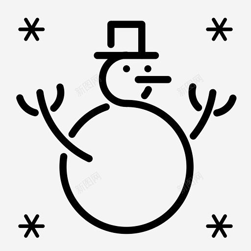 雪人胡萝卜圣诞节图标 免费下载 页面网页...
