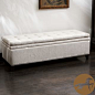 Christopher Knight Home Brighton White Linen Storage Ottoman: 