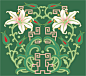 花纹边框 古典民族百合花纹PSD,花纹设计,百合花,传统花纹,民族花纹,花纹PSD素材下载  #字体# #Logo# #色彩# #经典# #排版# #网页#