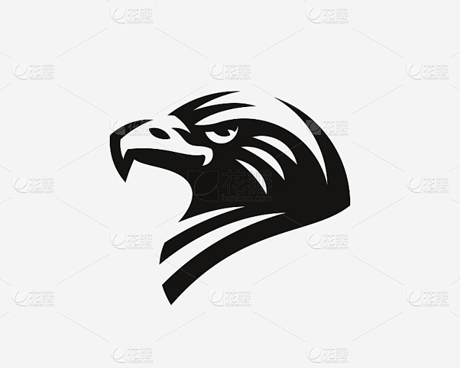 鹰的标志。鹰徽设计可为您的业务编辑。矢量插图。