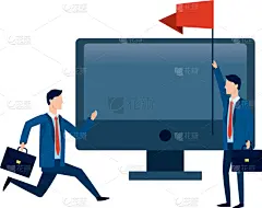 男商人,卡通,头像,商务,专业人员,经理,现代,城市