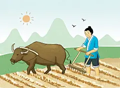 农夫耕种图片下载