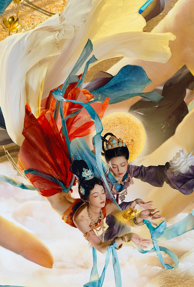 敦煌八音，敦煌飞天，出镜：真的菜菜，摄影：七味zoe图片_青甘+西北图片素材-花瓣网