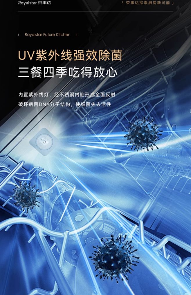 荣事达集成水槽洗碗机一体机12套大容量带...
