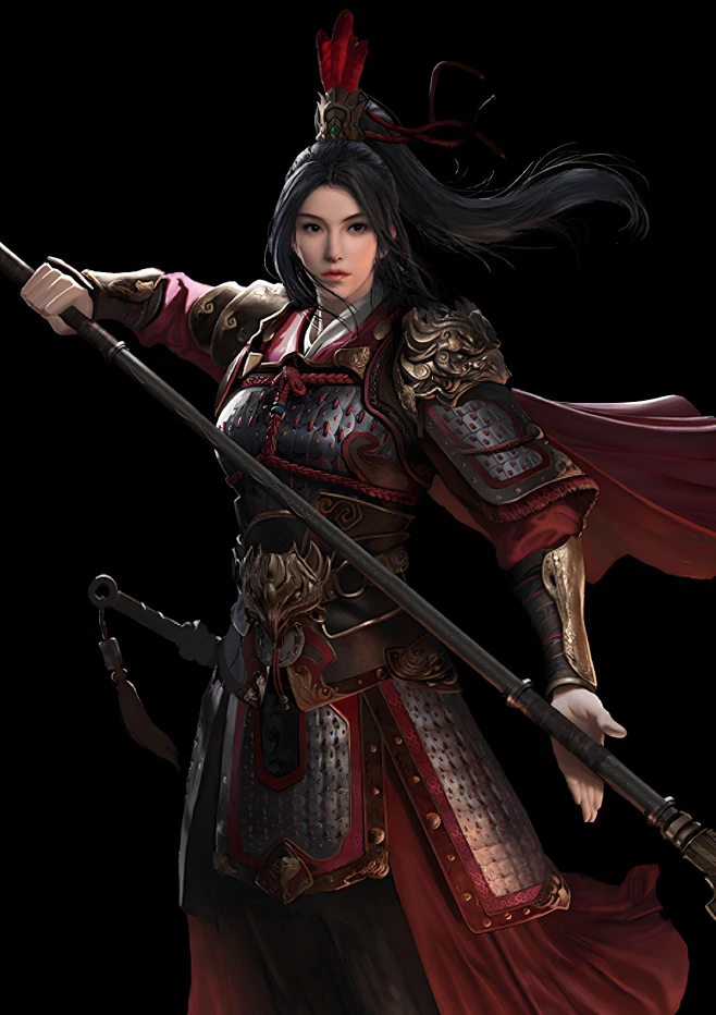 女武将 孙尚香 扈三娘 秦良玉 邓婵玉-花瓣网