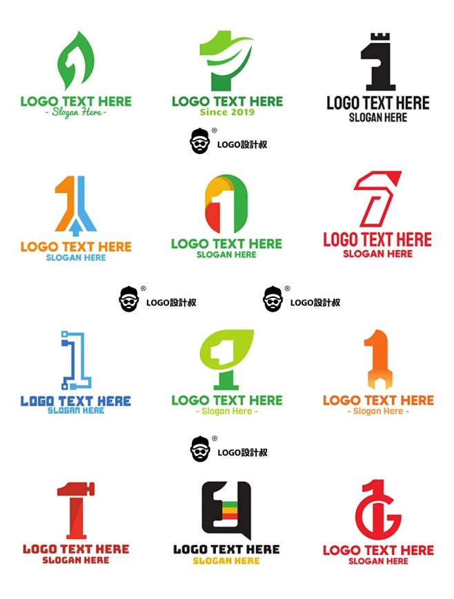 灵感采集1️⃣99个数字1元素图形logo设计分享_3_设计叔logo设计_来自小红书网页版