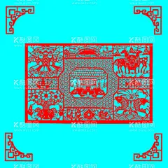 农林牧副渔剪纸  - 源文件下载【酷图网】剪纸,线条,矢量,传统,装饰,窗花,插画,农林牧副渔,农业,林业,牧业,副业,渔业