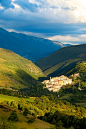 Medieval town of Preci in Umbria Italy
