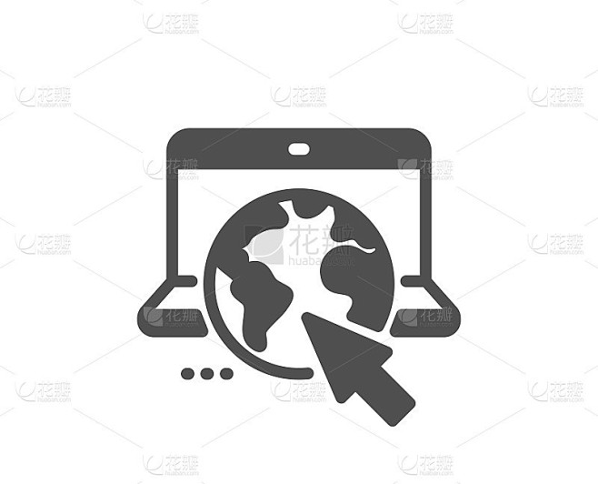 网络图标。在线web服务标志。向量