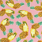 DG菠萝高密全棉布料 亲子装粉色高密全棉印花服装布料DIY手工布料-淘宝网