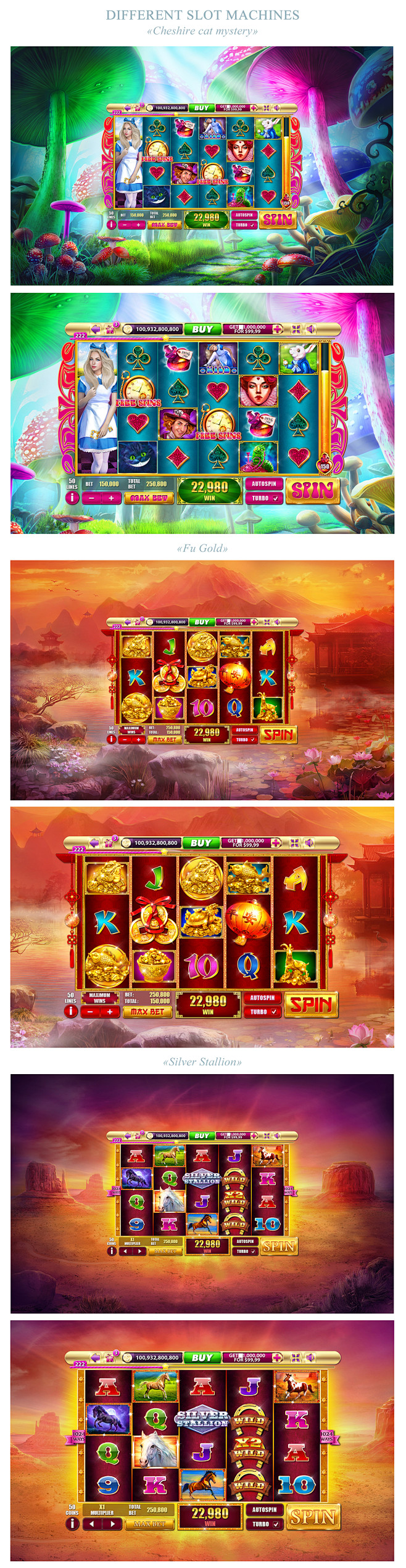Different slot machi...