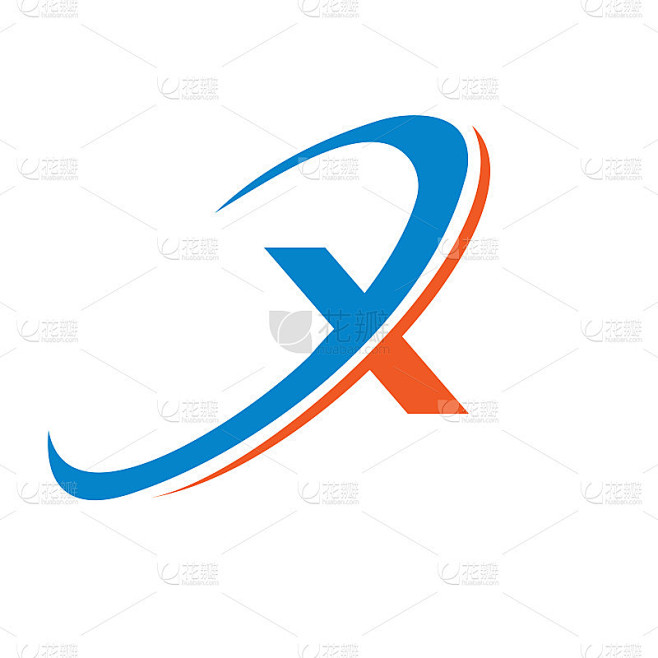 初始X标志模板。X标志设计,
创意和现代...
