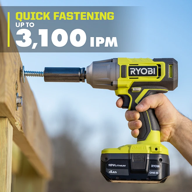 18v one 1 2 impact wrench ryobi tools 