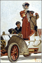 J. C. Leyendecker-The Lady and her Motorcar - 1906