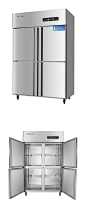 爱雪四门冰箱商用大容量冷冻冷藏双温展示柜厨房不锈钢立式冰柜-tmall.com天猫