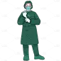 手绘-医生人物元素-医生