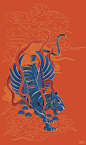 如虎添翼 茶饼 包装 插画手绘 - 小红书