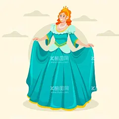 公主  - 源文件下载【酷图网】公主,童话,卡通,手绘,插图,卡通人物,童话人物,小公主