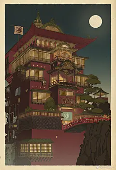 插画-宫崎骏电影海报-艺术家Bill Mudron
