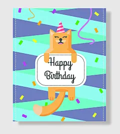 卡通生日贺卡
