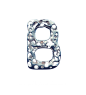 高分辨率3D金属质感镂空透明PNG高清字母素材