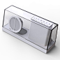 Latest Transparent Case Wireless Bluetooth V4.0 Speaker LED Clock TF Card FM Radio