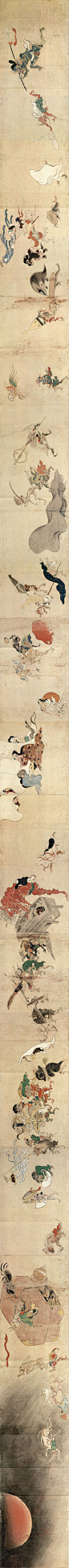 百鬼夜行绘卷是描绘“百鬼夜行”的绘卷物之总称。最著名的是真珠庵本，室町时代的绘卷，传说是日本土佐派画家土佐光信所作，但无确证。内容以称作付丧神的器物妖怪为中心。