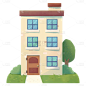 房屋场景插画