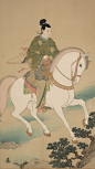 古风插画古代人物骑马图