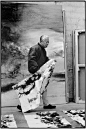 Chinese painter Zao Wou Ki in his studio by Martine Franck / Magnum photos