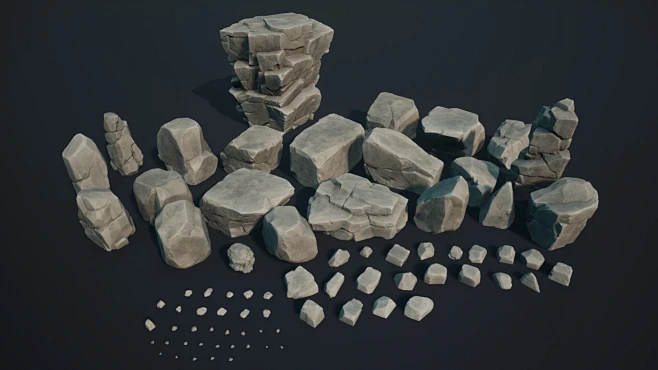 Stylized Rock Kit-花瓣网