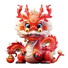 卡通龙  - 源文件下载【酷图网】2024龙年,龙年,龙年春节,春节,2024海报,2024背景,卡通龙,2024,艺术字,龙年吉祥物,龙年元素,剪纸,窗花,PNG
