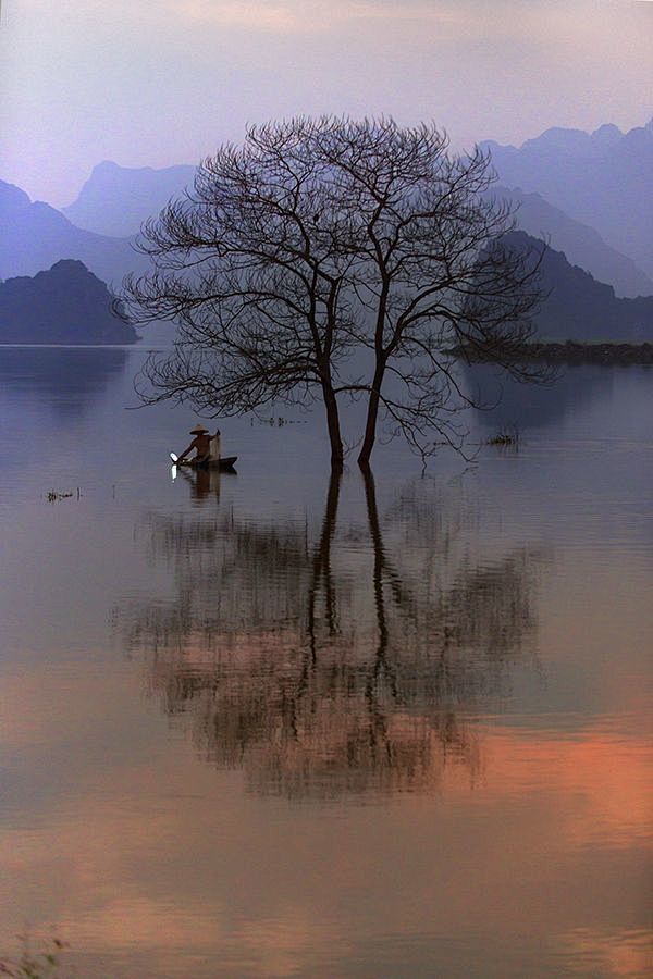 夕阳的海