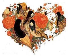 艺术家倪传婧的作品中西风格相结合，美轮美奂，令人陶醉