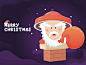 Merry Christmas all buy christmas gift ui illustrations