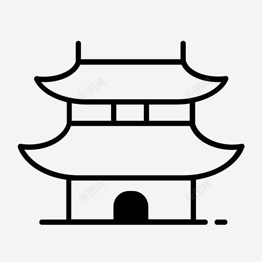 寺庙佛教建筑图标 免费下载 页面网页 平面电商 创意素材