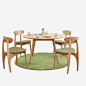 一套简约绿色家具高清素材 实物图 家具 家居用品 座椅 桌子 简约风 免抠png 设计图片 免费下载