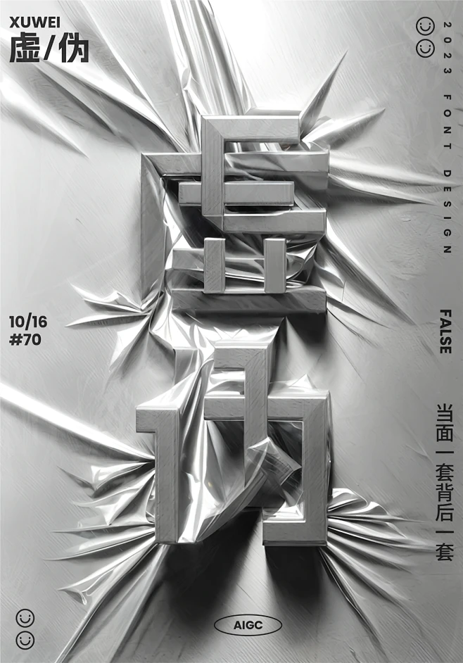 虚伪-字体设计-花瓣网