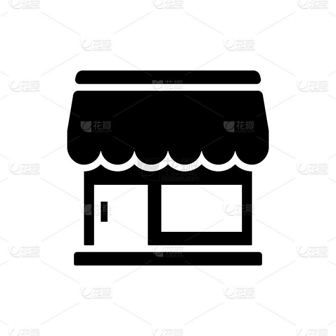 商店图标，零售，商店矢量插图