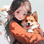 heyjaredevelina_a_girl_with_a_cute_dog_in_the_style_of_anime_ar_8300bbf9-3c1c-4bda-ad99-98ed13e69413